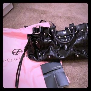 Francesco Biasia black leather bag